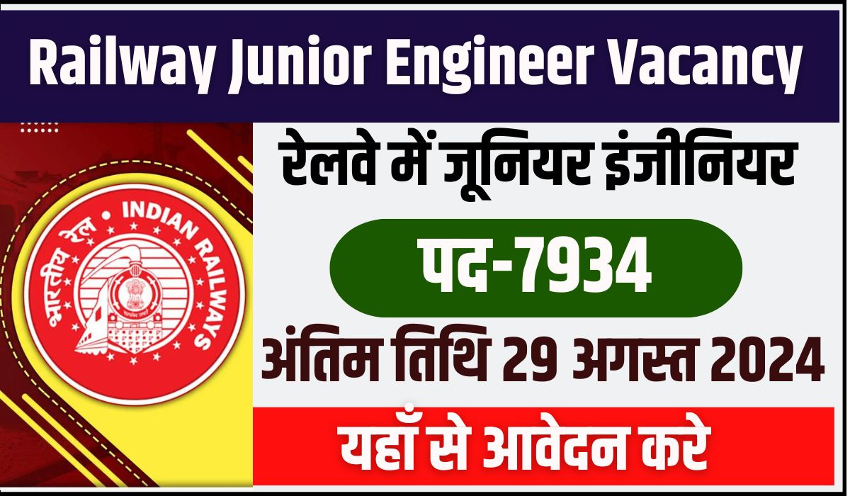 Railway Junior Engineer Vacancy: