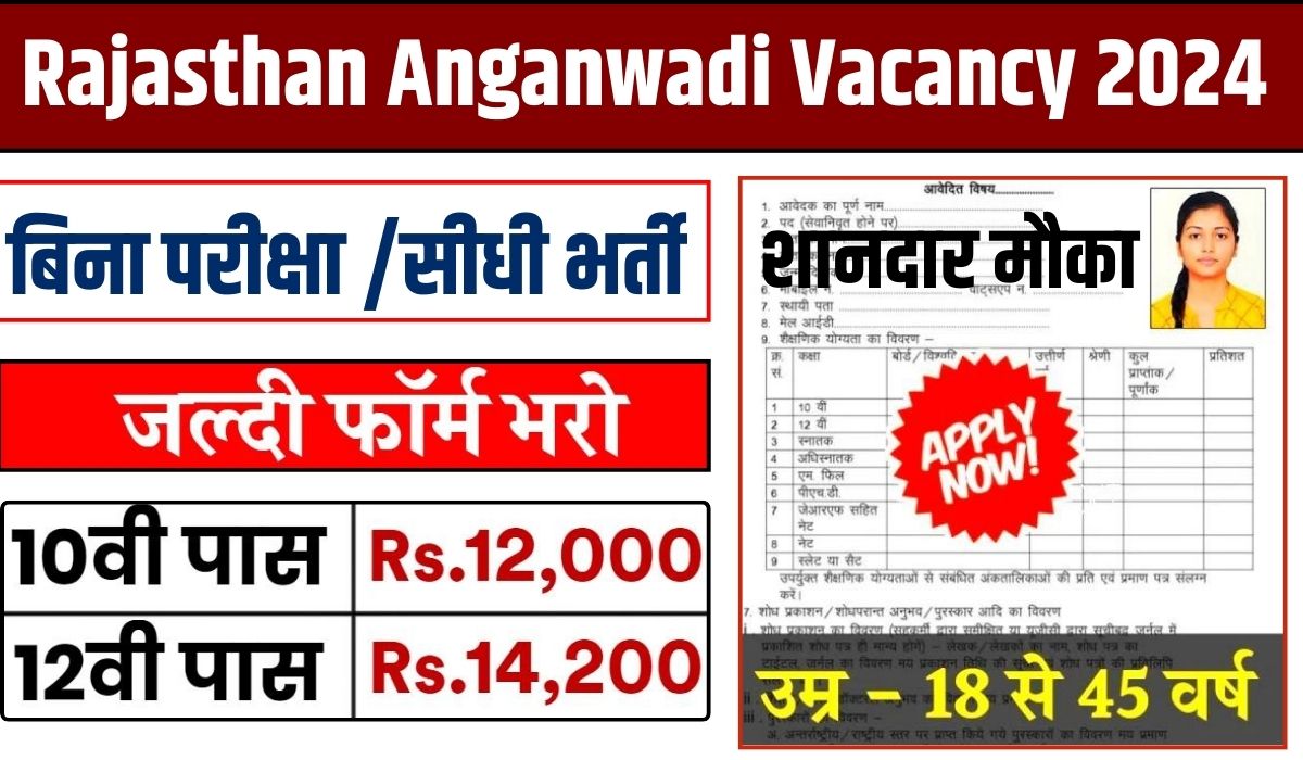 Rajasthan Anganwadi Vacancy