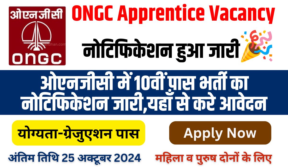 ONGC Apprentice Recruitment